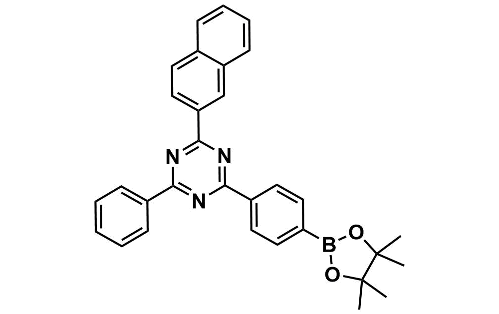 2-(Naphthalen-2-yl)-4-phenyl-6-(4-(4,4,5,5-tetramethyl-1,3,2-dioxaborolan-2-yl)phenyl)-1,3,5-triazine