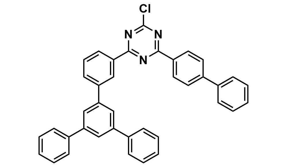 2-([1,1'-Biphenyl]-4-yl)-4-chloro-6-(5'-phenyl-[1,1':3',1''-terphenyl]-3-yl)-1,3,5-triazine