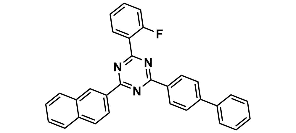 2-([1,1'-biphenyl]-4-yl)-4-(2-fluorophenyl)-6-(naphthalen-2-yl)-1,3,5-triazine