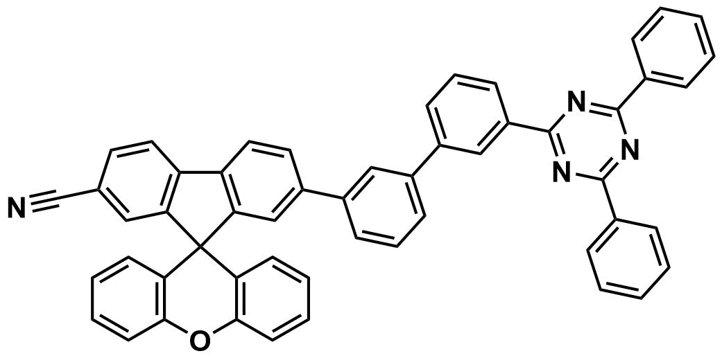 7-(3'-(4,6-diphenyl-1,3,5-triazin-2-yl)-[1,1'-biphenyl]-3-yl)spiro[fluorene-9,9'-xanthene]-2-carbonitrile 