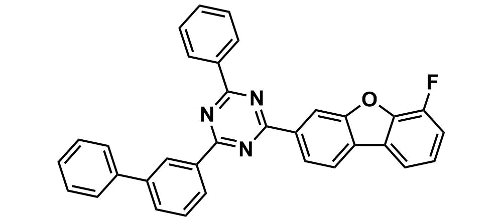 2-([1,1'-biphenyl]-3-yl)-4-(6-fluorodibenzo[b,d]furan-3-yl)-6-phenyl-1,3,5-triazine （2608651-91-6）